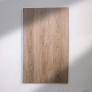 Angled view of Beige Sand SPC Hybrid Floorboards 5+1.5mm in Beige Sand colour warm tone hybrid flooring sample