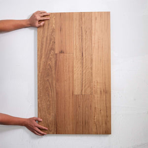 Side view of Blackbutt Australian Hardwood 14.3mm in Blackbutt Australian colour dark shade timber flooring sample