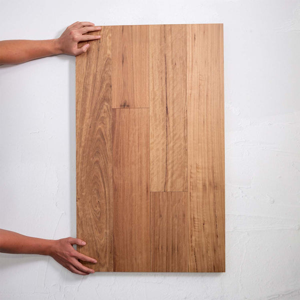 Side view of Blackbutt Australian Hardwood 14.3mm in Blackbutt Australian colour dark shade timber flooring sample