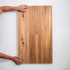 Full view of Blackbutt Rustic Australian Hardwood 14.3mm in Blackbutt Rustic colour dark shade timber flooring sample