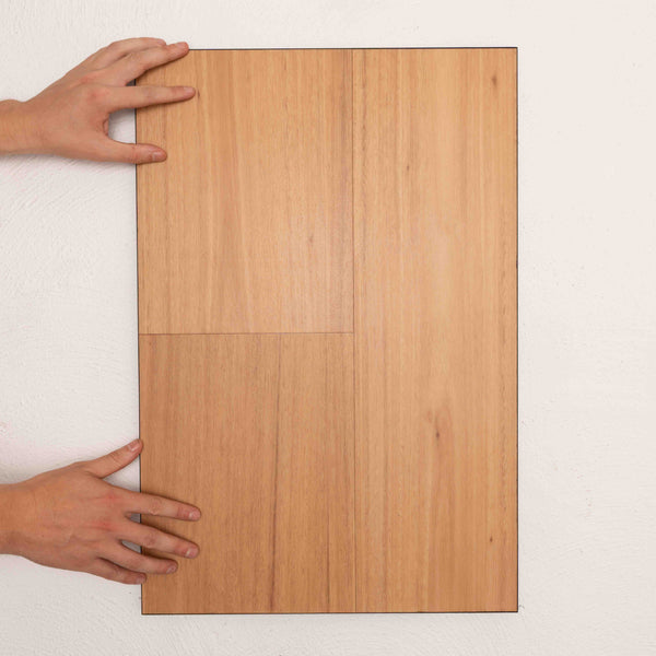 Perspective view of Black Butt Sterling Vinyl Plank 1220x229x3mm in Black Butt colour dark shade vinyl flooring plank sample