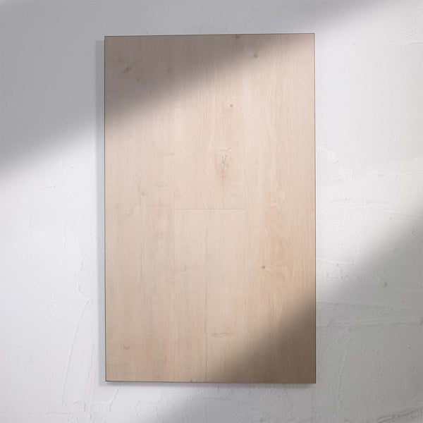 Front view of Ivory Beige SPC Hybrid Floorboards 5+1.5mm in Ivory Beige colour warm tone hybrid flooring sample