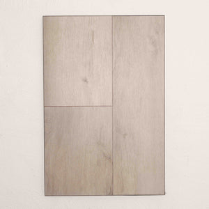 Flat lay of Light Grey Oak Sterling Vinyl Plank 1220x229x3mm in Light Grey colour light tone vinyl flooring plank sample