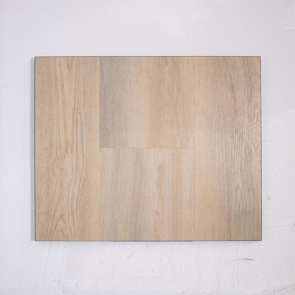 Front view of Lime Ash SPC Hybrid Floorboards 7.5+2mm in Lime Ash colour neutral tone hybrid flooring sample