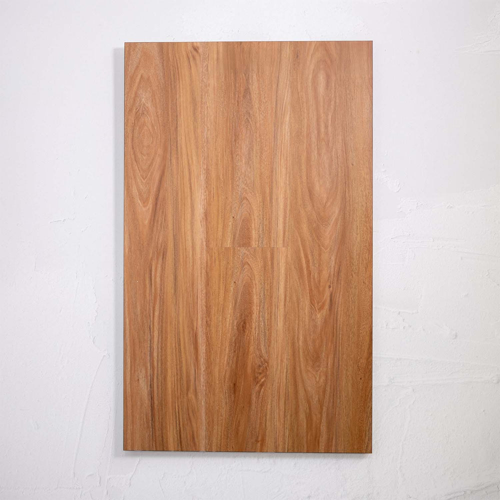 Full view of NSW Spotted Gum SPC Hybrid Floorboards 5+1.5mm in NSW Spotted colour warm tone hybrid flooring sample