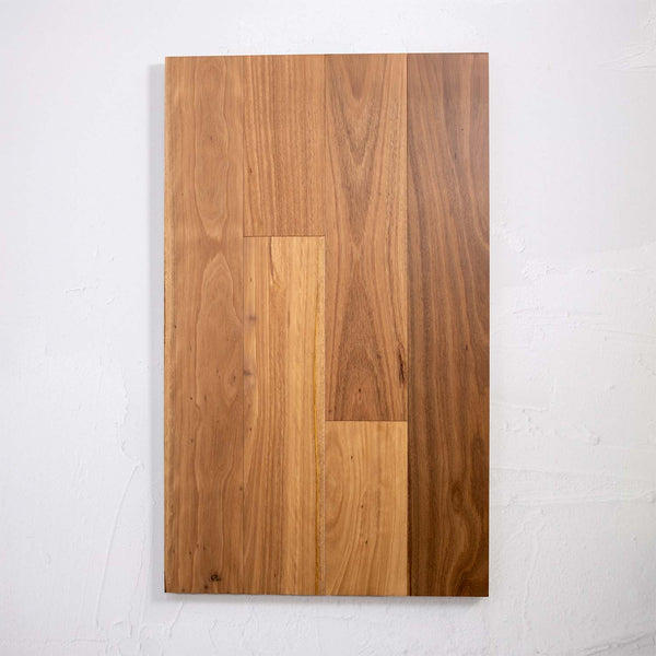 Close-up of Tallowood Australian Hardwood Engineered 14.3mm in Tallowood Australian colour medium tone timber flooring sample