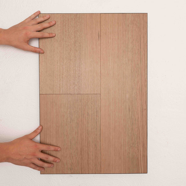 Profile view of Tasmania Oak Sterling Vinyl Plank 1220x229x3mm in Tasmania Oak colour warm tone vinyl flooring plank sample