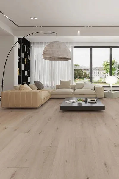 Detailed view of Kandos Grey Urban Laminate Floors 12mm in Kandos Grey colour neutral tone flooring sample