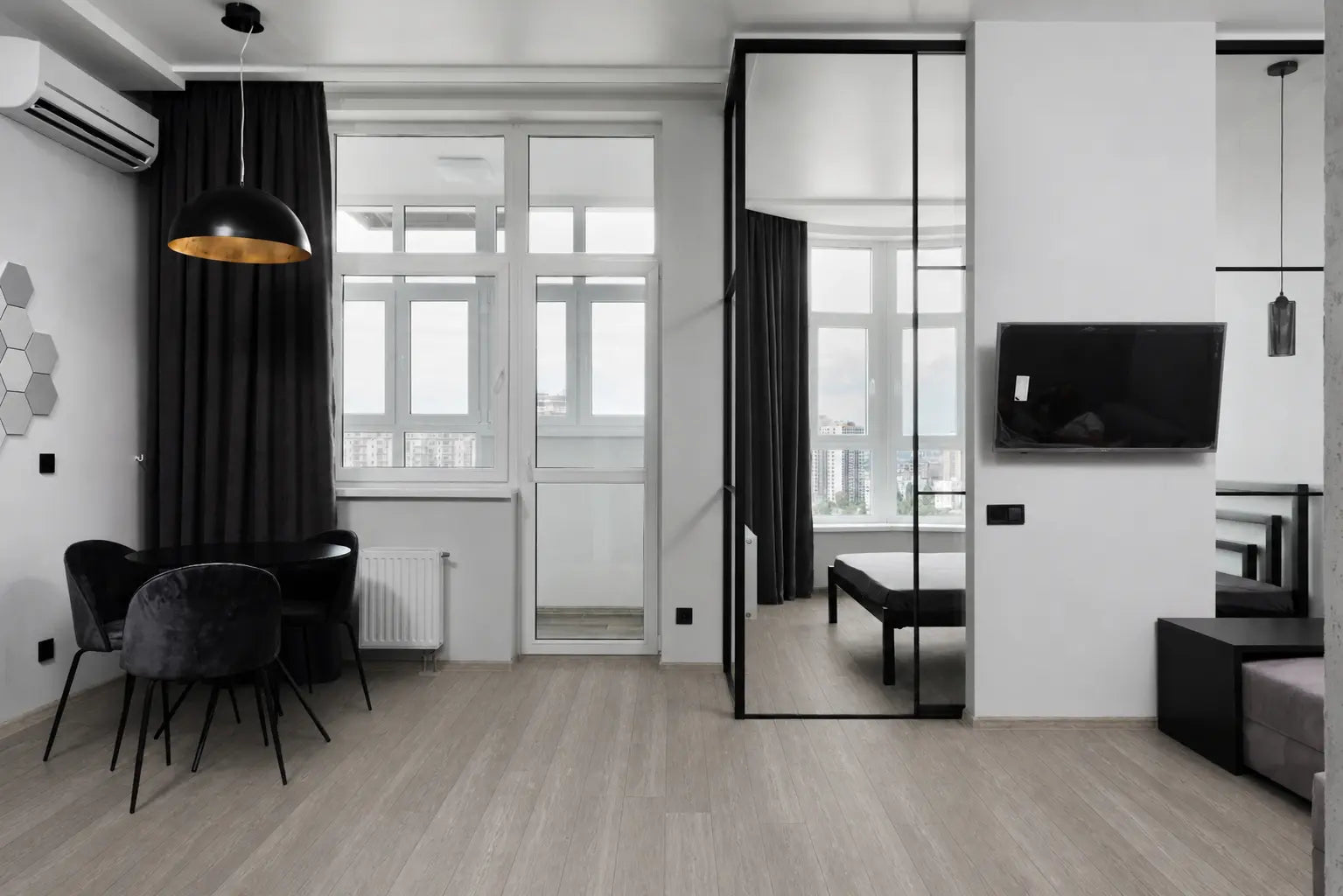 Grey River Pine luxury vinyl plank flooring room scene