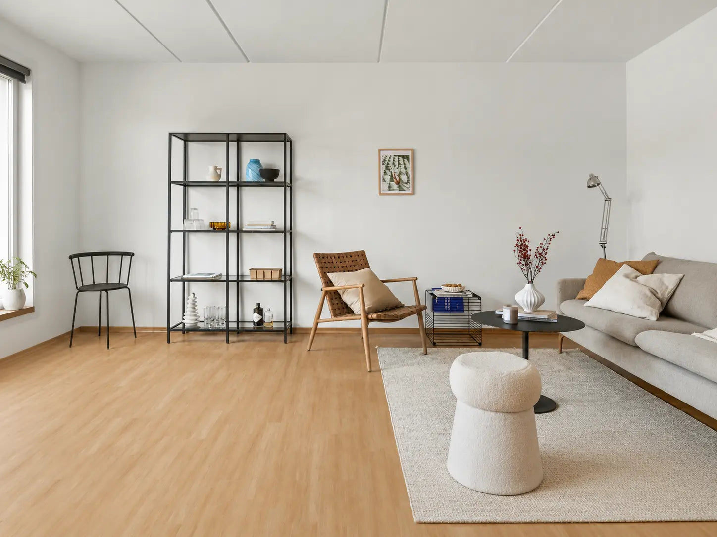 Natural Blackbutt luxury vinyl plank flooring room scene