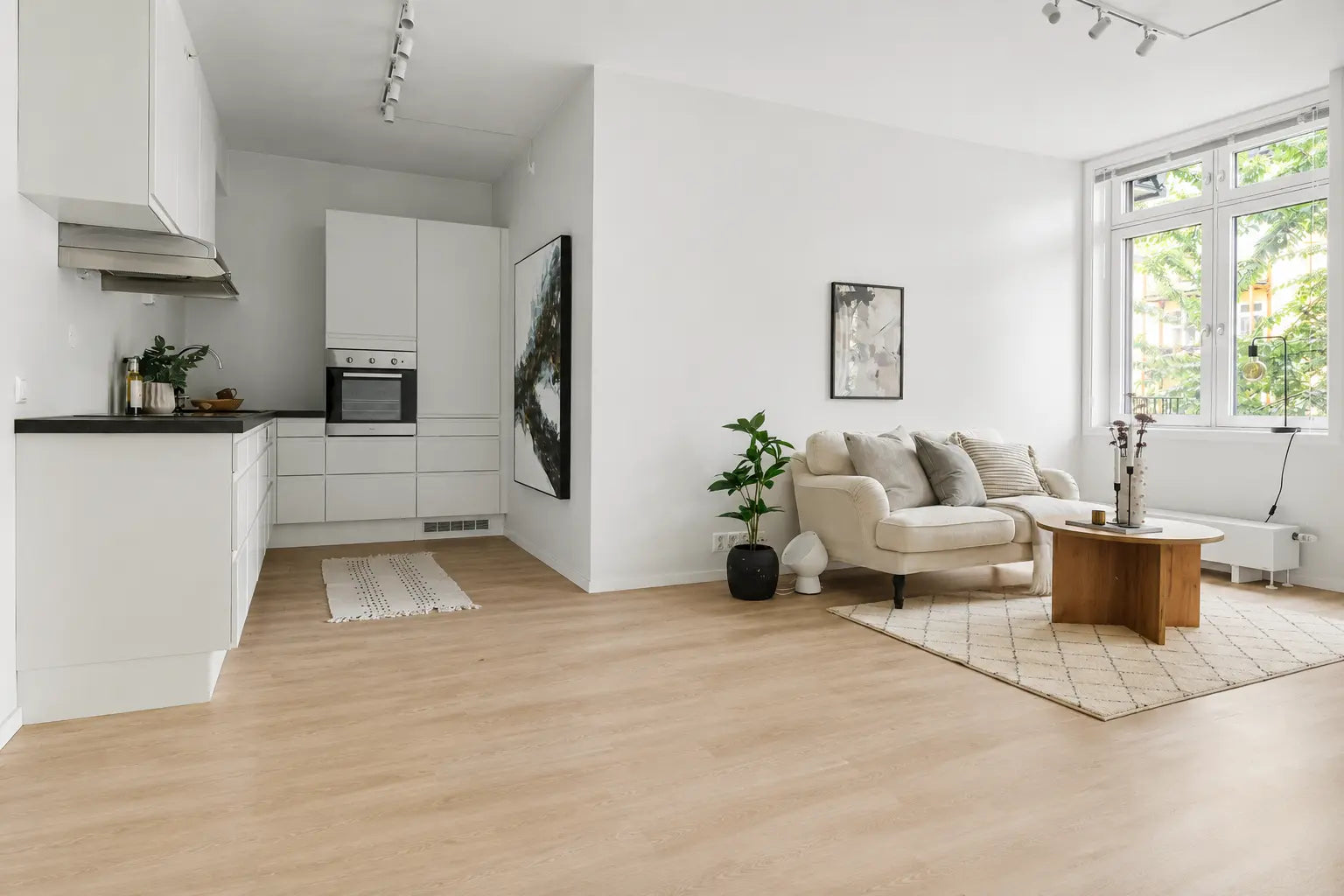 Rainbow Beach luxury vinyl plank flooring room scene