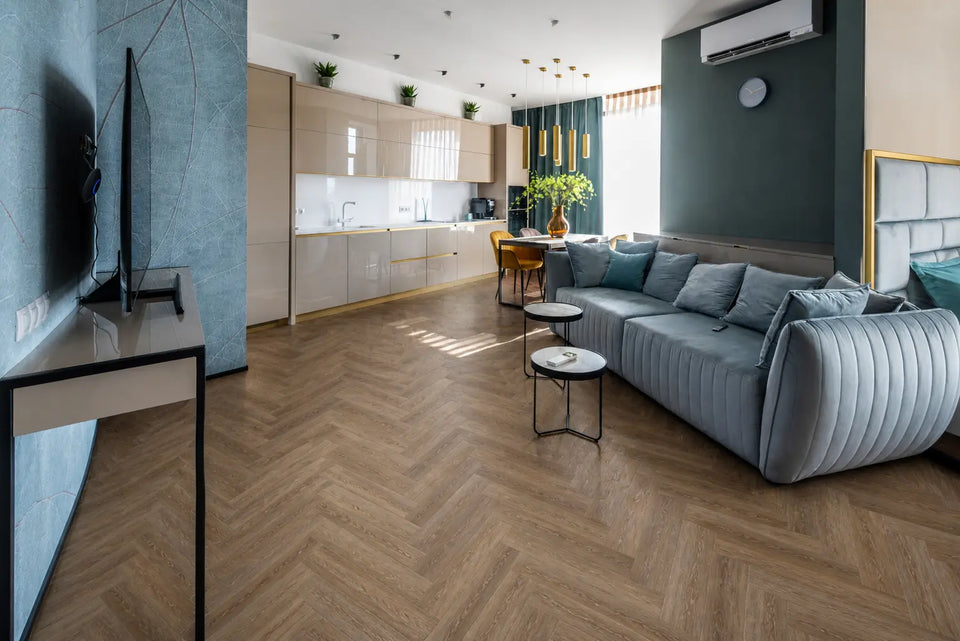 Rustic Path Herringbone Luxury Vinyl Plank 4.5mm