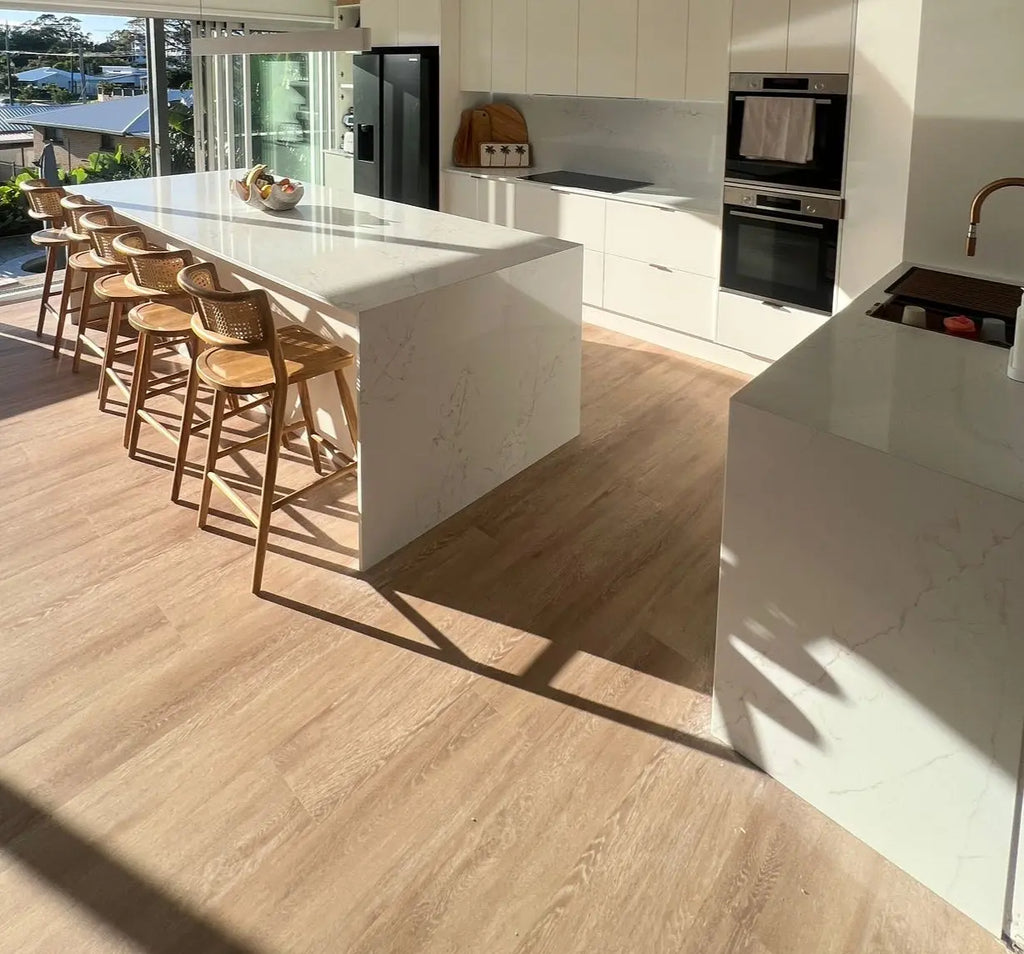 Weathered Oak luxury vinyl plank flooring room scene