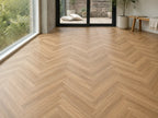 Honeycomb Ash herringbone luxury vinyl plank flooring room scene