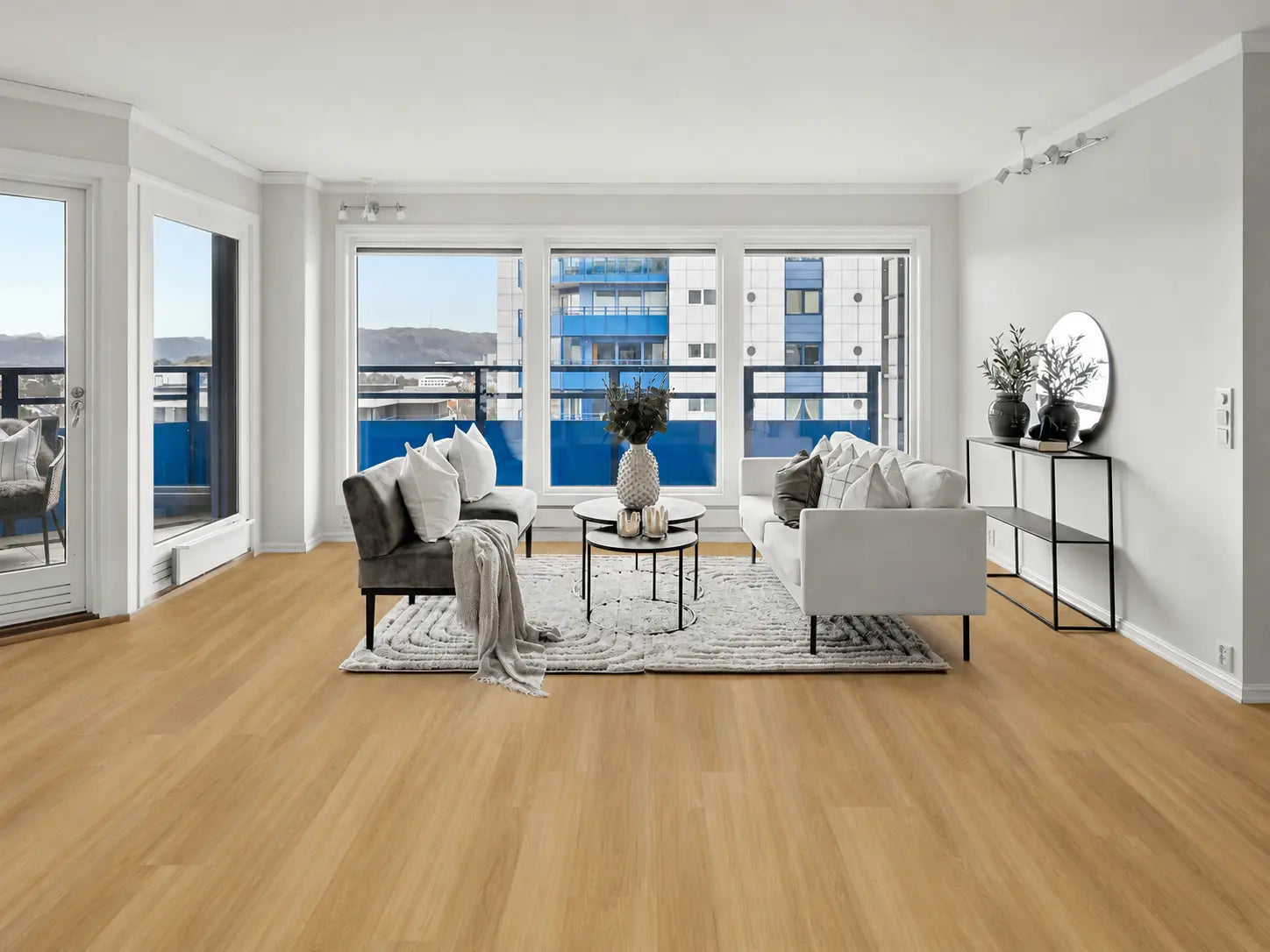 Coastal Blackbutt luxury vinyl plank flooring room scene