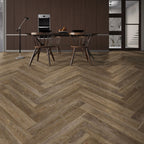Rustic Path herringbone luxury vinyl plank flooring room scene
