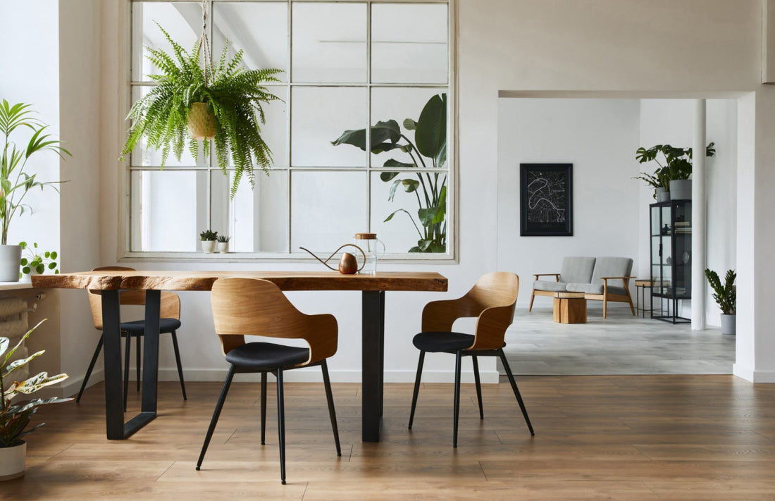 Athstetic room with hybrid flooring