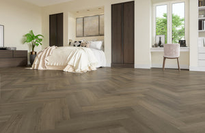 Apolo Grey Engineered Hybrid Floorboards iDesign Herringbone 15.3mm