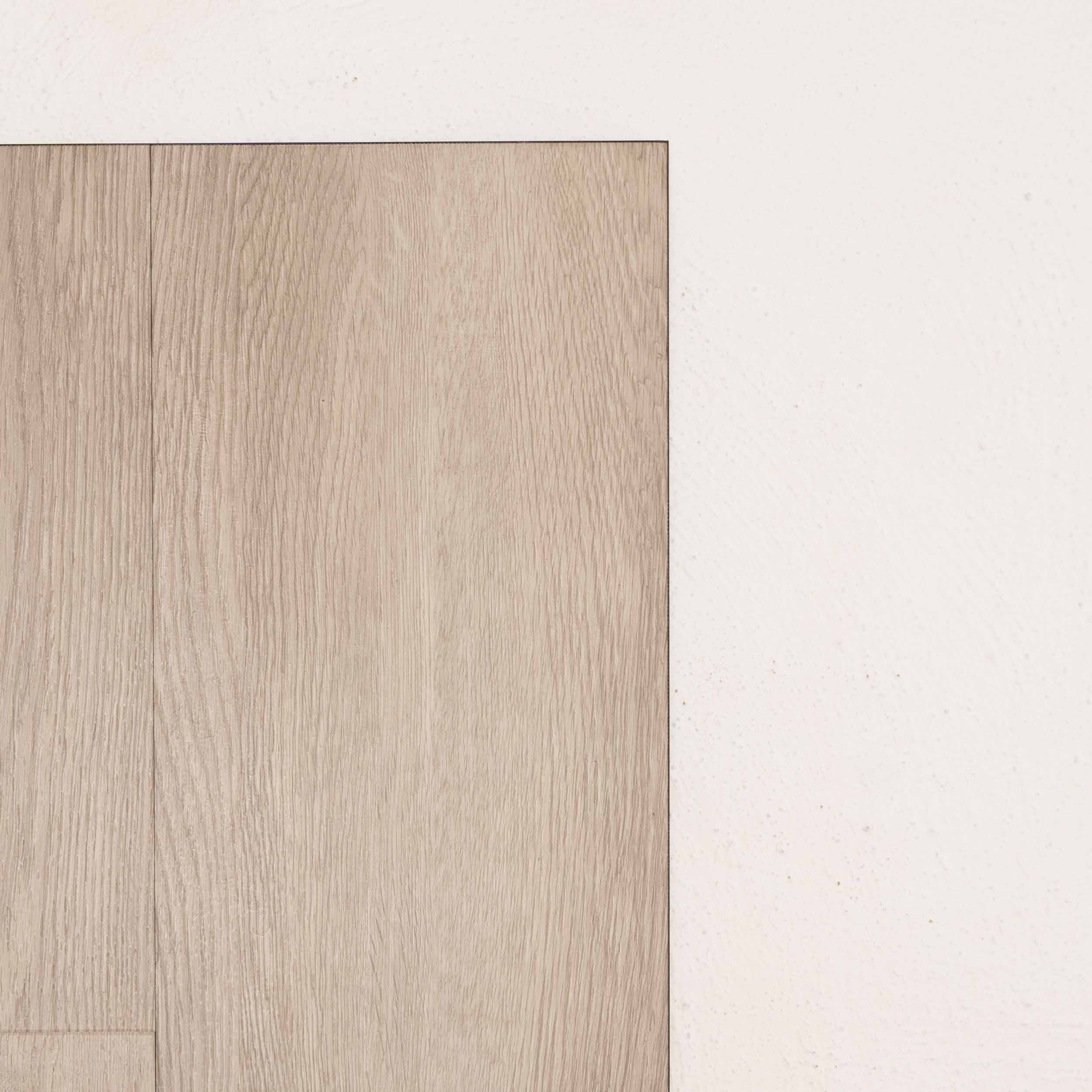 Side view of Ashen Oak Vision Vinyl 5mm in Ashen Oak colour neutral tone vinyl flooring plank sample