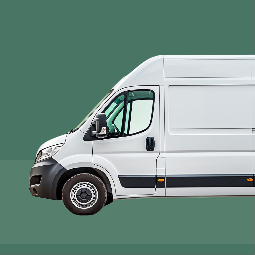 White van on a transparent background