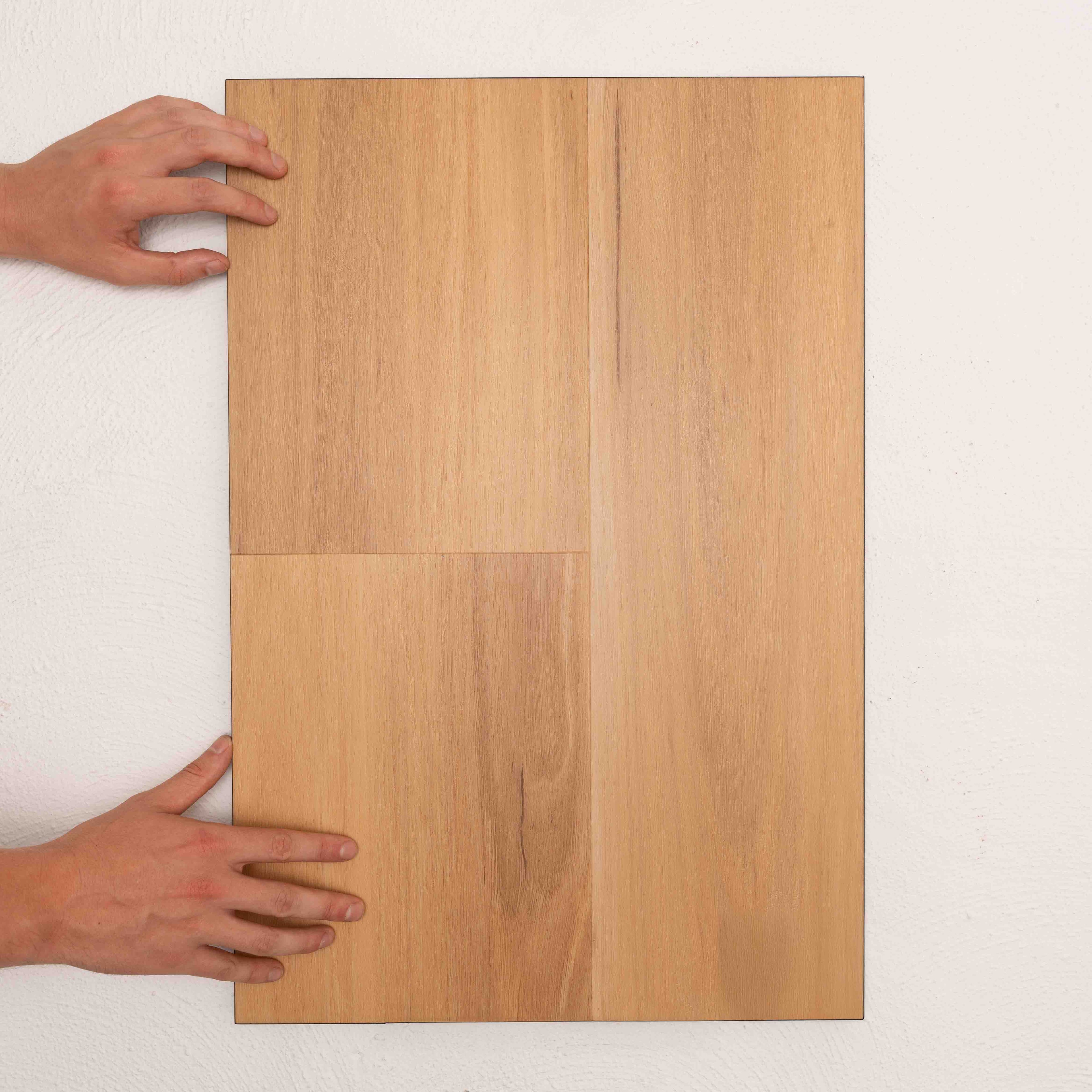 Top-down view of Black Butt Vision Vinyl 5mm in Black Butt colour dark shade vinyl flooring plank sample