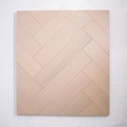 Side view of Casper White Engineered Timber Herringbone 15.3mm in Casper White colour light tone herringbone flooring sample