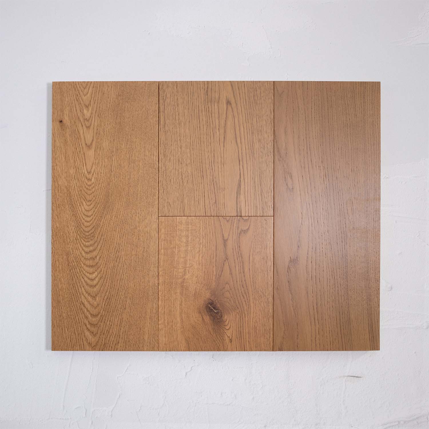 Perspective view of Coral Sand Engineered Timber Plank 15.3mm in Coral Sand colour warm tone timber flooring sample