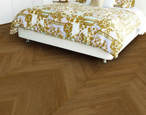 Coral Sand Engineered Hybrid Floorboards iDesign Chevron 15.3mm