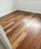 Detailed view of Spotted Gum Rustic Australian Hardwood 14/3mm in Spotted Gum colour warm tone timber flooring sample