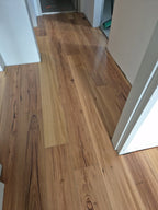 Flat lay of Blackbutt Rustic Australian Hardwood 14.3mm in Blackbutt Rustic colour dark shade timber flooring sample