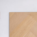 Profile view of French Oak SPC Hybrid Floorboards Herringbone 7.5+2mm in French Oak colour warm tone herringbone flooring sample