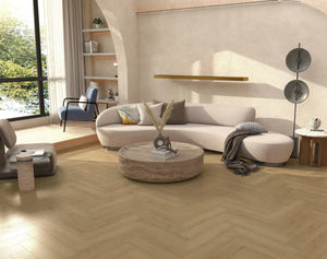 French Oak SPC Hybrid Floorboards Herringbone 7.5+2mm