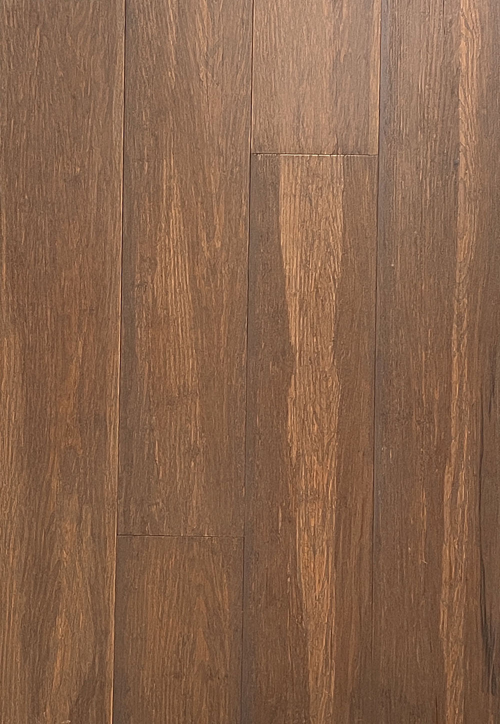 Angled view of Olive Wood Solid Bamboo 1820x118x12mm in Olive Wood colour medium tone flooring sample