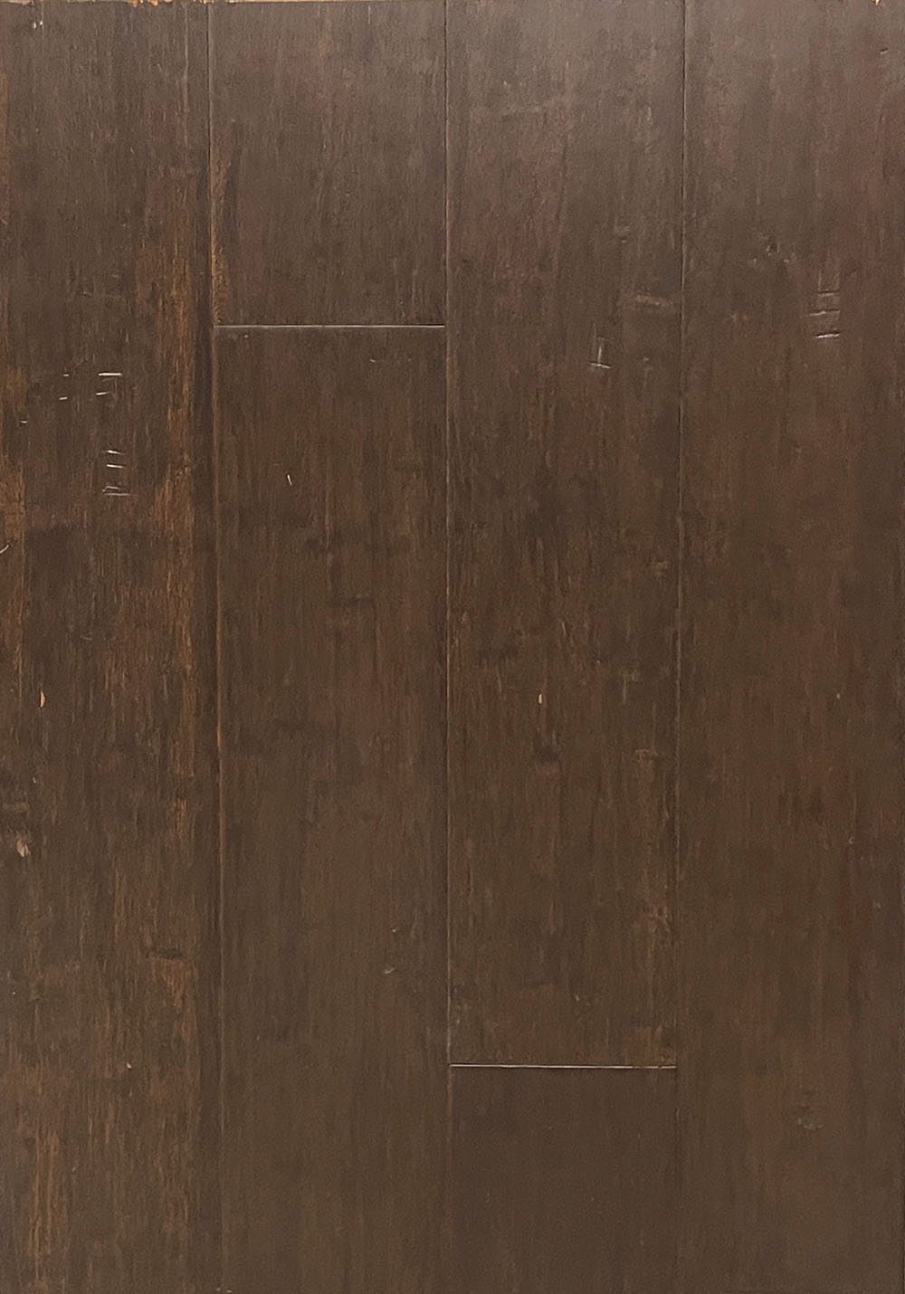 Front view of Black Charcoal Solid Bamboo 1820x118x12mm in Black Charcoal colour dark shade flooring sample