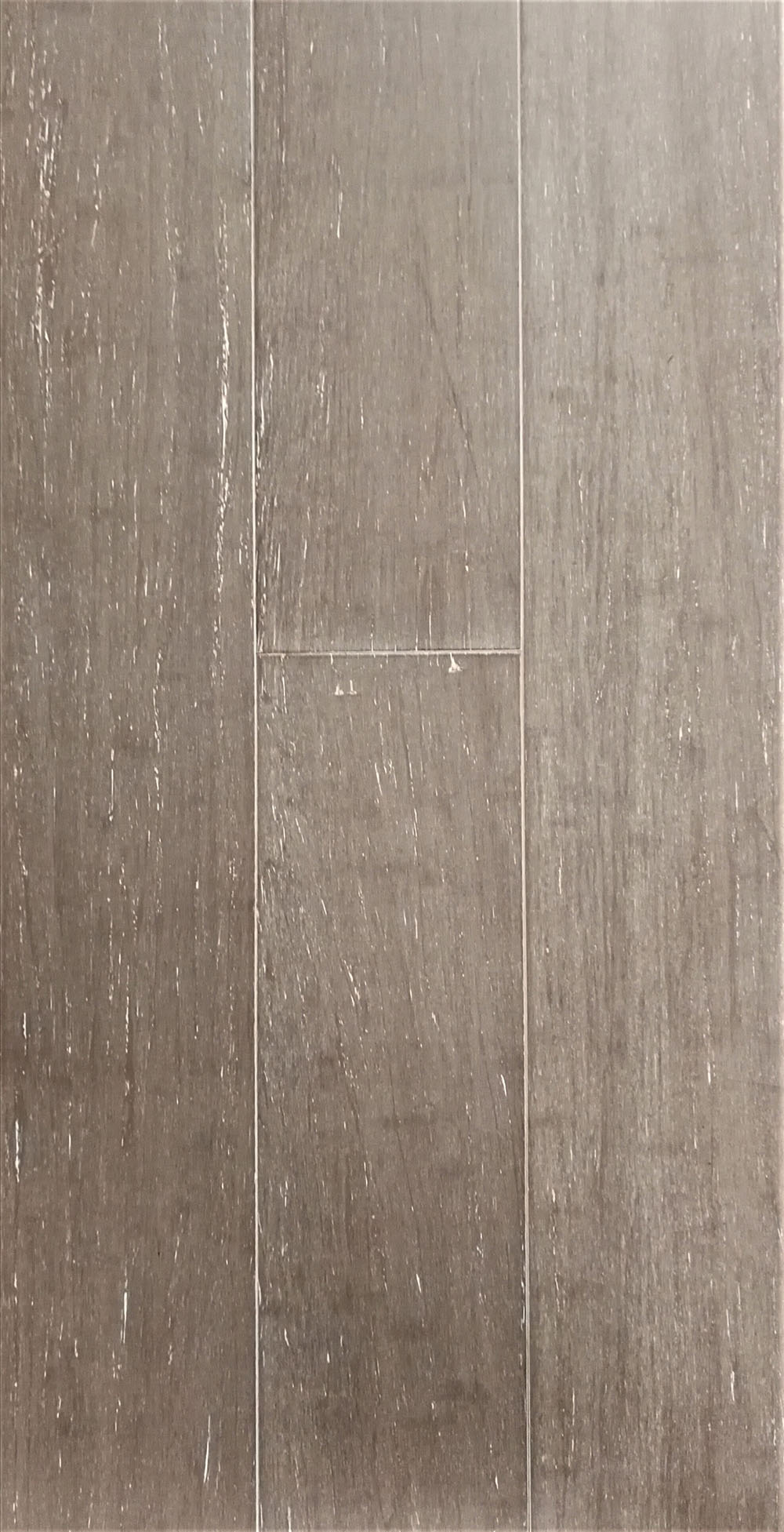 Full view of Iron Silver Solid Bamboo 1820x118x12mm in Iron Silver colour light tone flooring sample