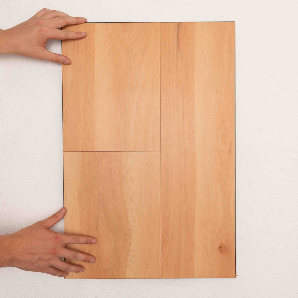 Side view of Hickory Sterling Vinyl Plank 1220x229x3mm in Hickory Sterling colour medium tone vinyl flooring plank sample