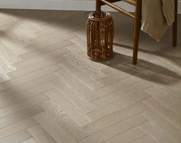 Light Malt Engineered Hybrid Floorboards iDesign Herringbone 15.3mm