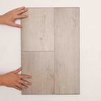 Front view of Light Grey Oak Sterling Vinyl Plank 1220x229x3mm in Light Grey colour light tone vinyl flooring plank sample