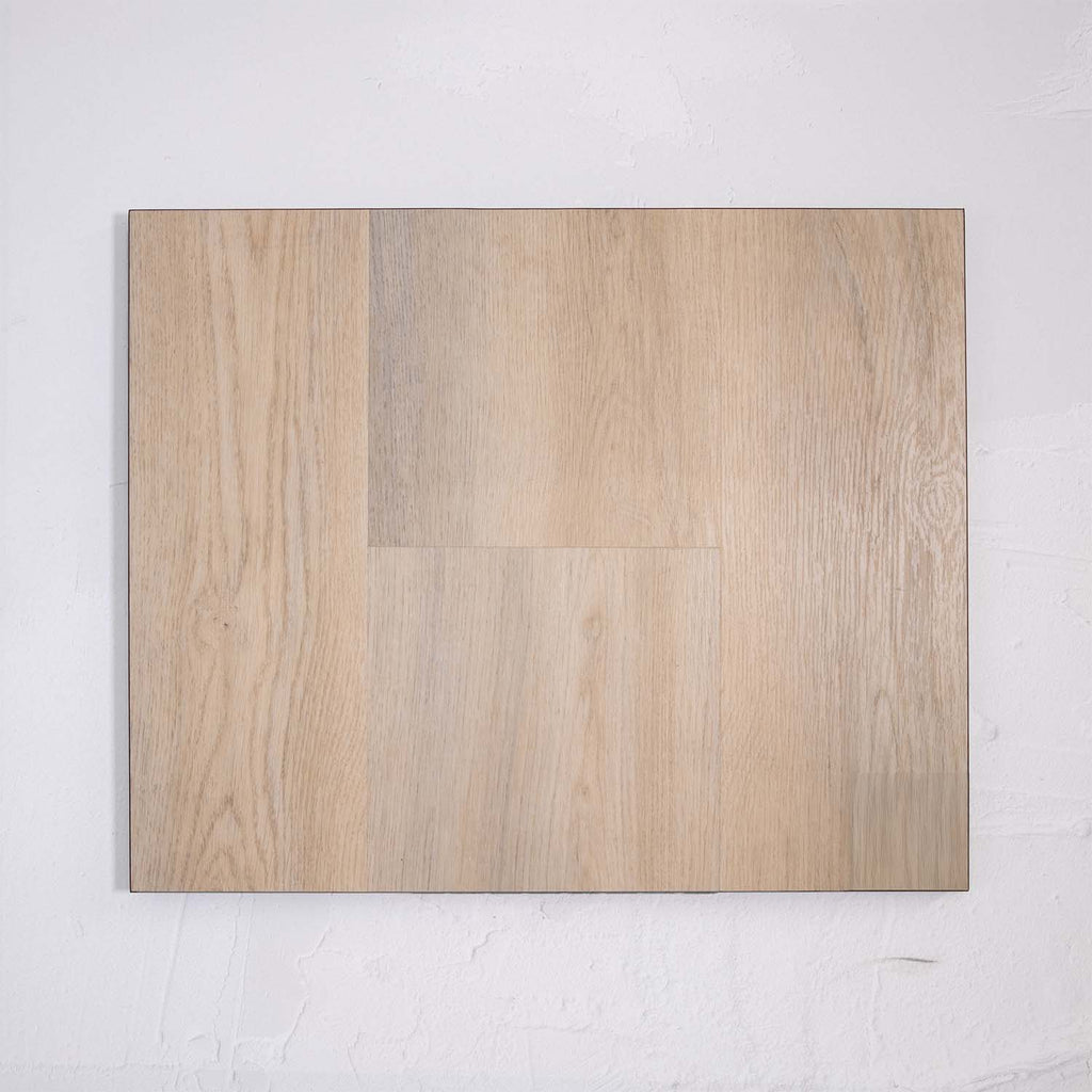 Front view of Lime Ash SPC Hybrid Floorboards 7.5+2mm in Lime Ash colour neutral tone hybrid flooring sample