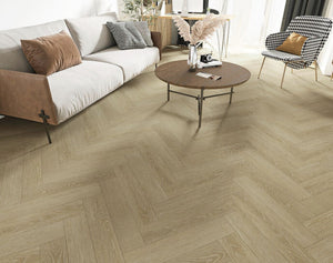 Lime Ash SPC Hybrid Floorboards Herringbone 7.5+2mm