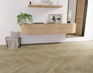 Lime Ash SPC Hybrid Floorboards Herringbone 7.5+2mm