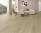 Angled view of Lime Ash SPC Hybrid Floorboards 7.5+2mm in Lime Ash colour neutral tone hybrid flooring sample