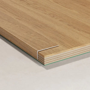 Front view of L-Moulding 2400x25x7mm in Ivory Beige colour warm tone flooring trim