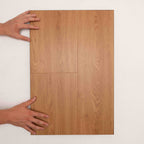 Front view of Manila Oak Vision Vinyl 5mm in Manila Oak colour warm tone vinyl flooring plank sample