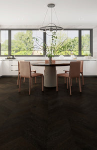 Midnight Grey Engineered Timber Chevrons 15.3mm