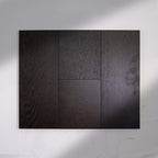 Top-down view of Midnight Grey Engineered Timber Plank 15.3mm in Midnight Grey colour dark shade timber flooring sample