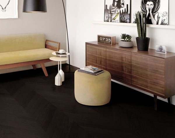 Midnight Grey Engineered Hybrid Floorboards iDesign Chevron 15.3mm