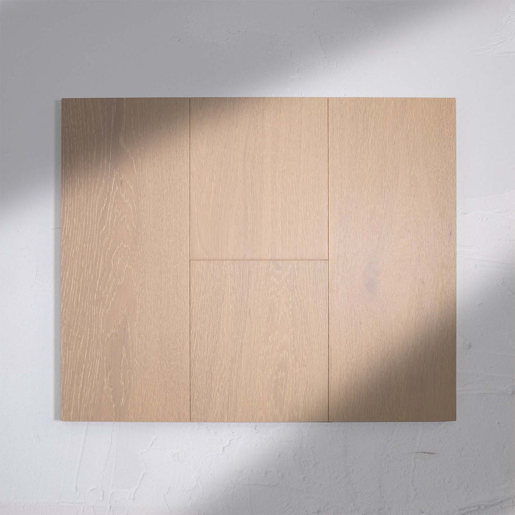 Profile view of Natural Limed Engineered Timber Plank 15.3mm in Natural Limed colour warm tone timber flooring sample