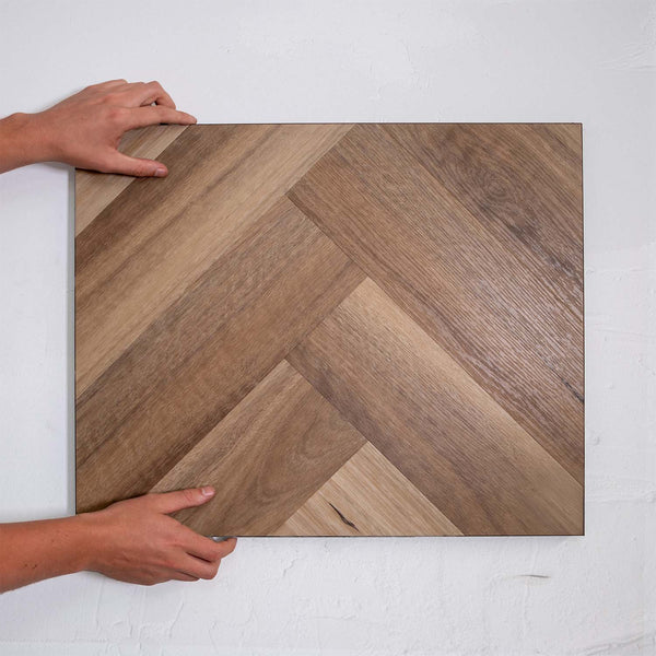 Natural Spotted Gum SPC Hybrid Floorboards Herringbone 7.5+2mm