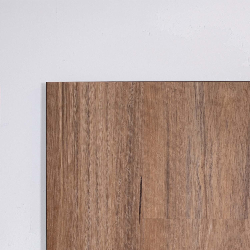 Full view of Natural Spotted Gum SPC Hybrid Floorboards 7.5+2mm in Natural Spotted colour warm tone hybrid flooring sample